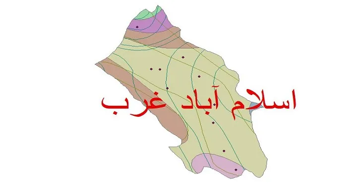 نقشه شیپ‌ فایل اقلیم‌شناسی شهرستان اسلام آباد غرب + 7 لایه اقلیمی