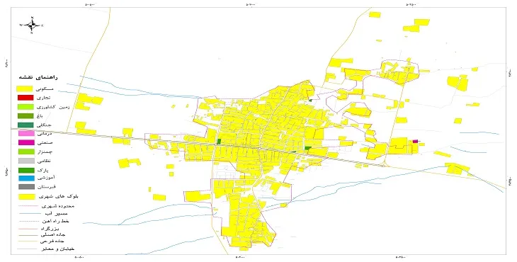 نقشه شیپ فایل (GIS) شهر قنوات 1404 + عکس با کیفیت