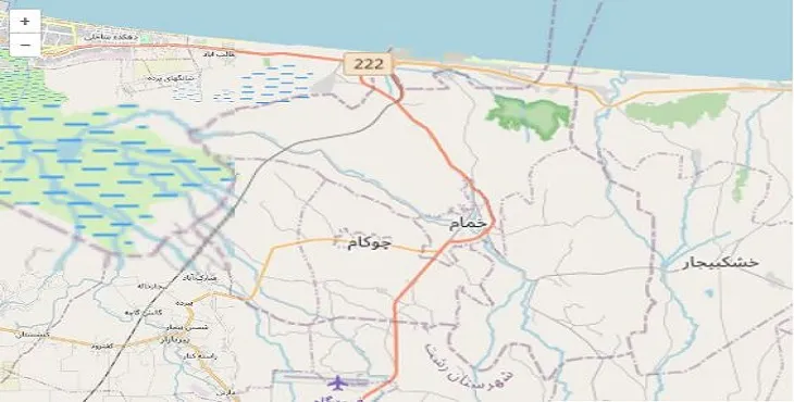 دانلود نقشه شهرستان خمام + pdf با کیفیت بالا