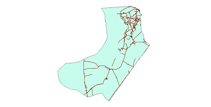 جدیدترین نقشه شیپ فایل راه های شهرستان هامون + PDF