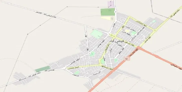 دانلود نقشه شهر فیض آباد + pdf با کیفیت بالا