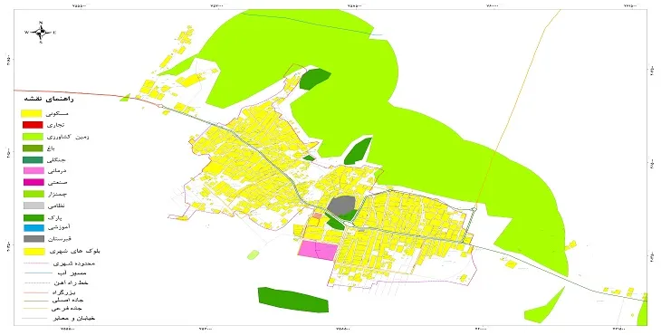 نقشه شیپ فایل (GIS) شهر اشکنان 1404 + عکس با کیفیت