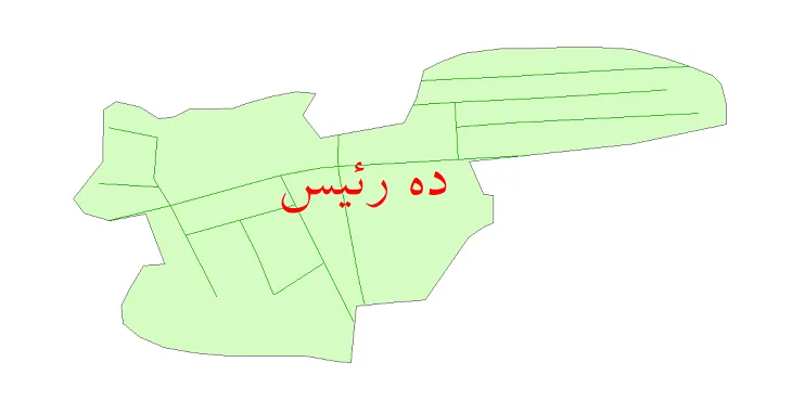 دانلود نقشه شیپ فایل شبکه معابر شهر ده رئیس