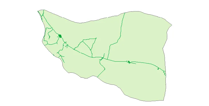جدیدترین نقشه شیپ فایل راه های شهرستان رودبار جنوب + PDF