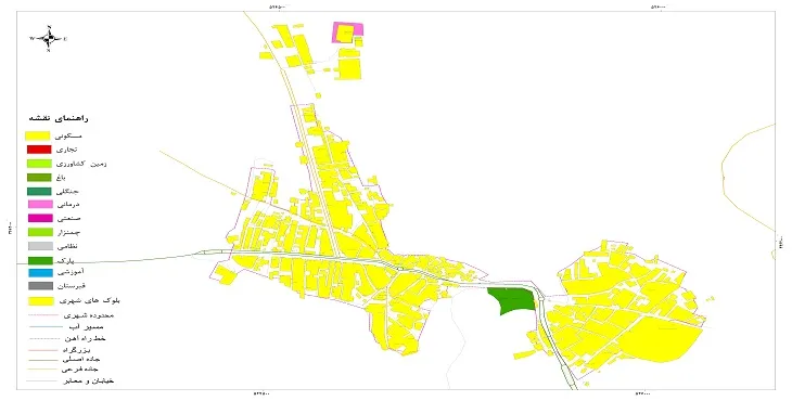 نقشه شیپ فایل (GIS) شهر مال خلیفه 1404 + عکس با کیفیت