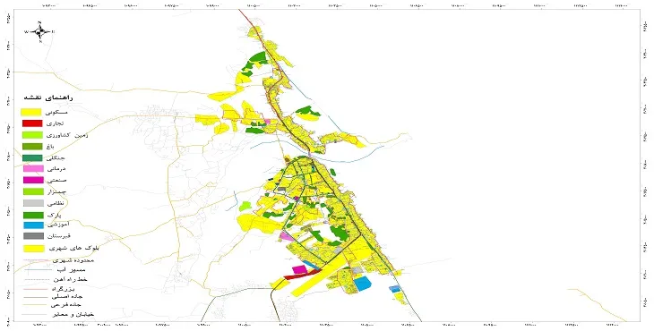 نقشه شیپ فایل (GIS) شهر میناب 1405 + عکس با کیفیت