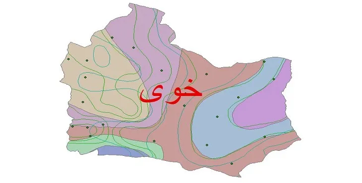 نقشه شیپ فایل اقلیمشناسی شهرستان خوی + 7 لایه اقلیمی