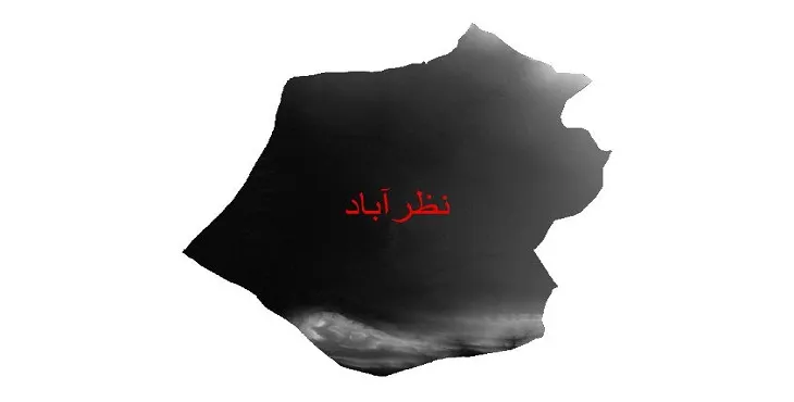 دانلود نقشه دم (DEM) شهرستان نظرآباد | دقت 30 متر