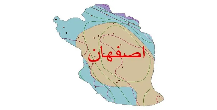 نقشه شیپ‌ فایل اقلیم‌شناسی شهرستان اصفهان + 7 لایه اقلیمی