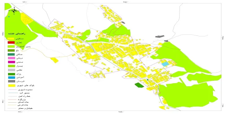 نقشه شیپ فایل (GIS) شهر سردشت لردگان 1404 + عکس با کیفیت