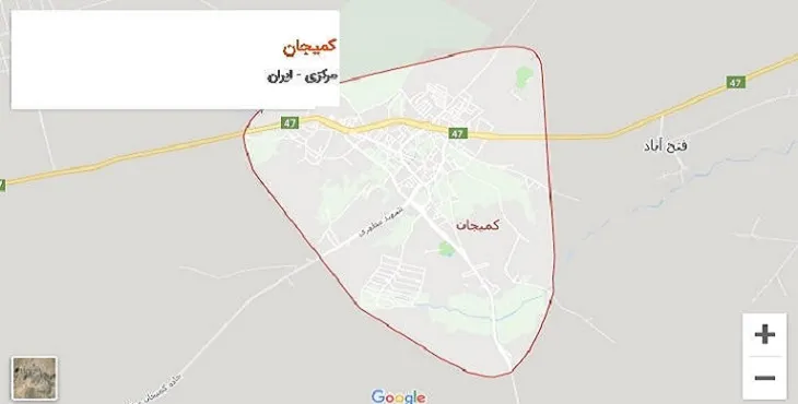 دانلود شیپ فایل بلوک آماری شهر کمیجان