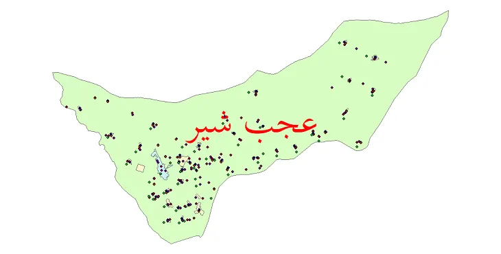 دانلود نقشه جمعیت نقاط شهری و روستایی شهرستان عجبشیر از سال 1335 تا 1395