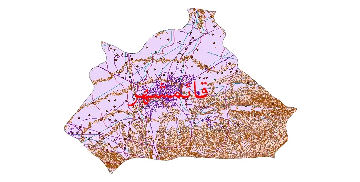 دانلود نقشه های شیپ فایل شهرستان قائمشهر + کاملترین لایه GIS