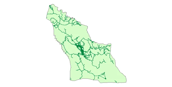 جدیدترین نقشه شیپ فایل راه های شهرستان مسجد سلیمان + PDF