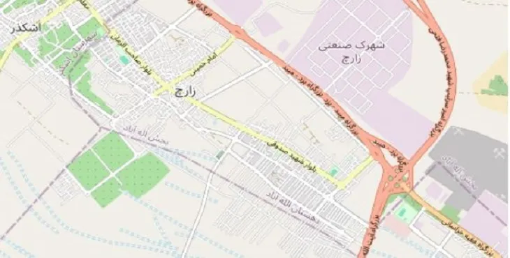 دانلود نقشه شهر زارچ + pdf با کیفیت بالا