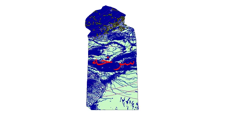 دانلود نقشه های شیپ فایل شهرستان سرخه + کاملترین لایه GIS