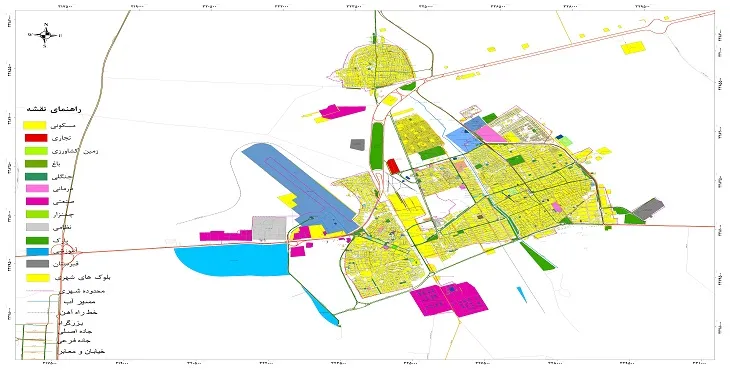 نقشه شیپ فایل (GIS) شهر بندر ماهشهر 1404 + عکس با کیفیت