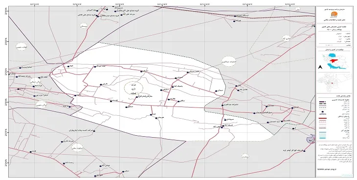 نقشه روستاهای شهرستان هرند + کیفیت بالا