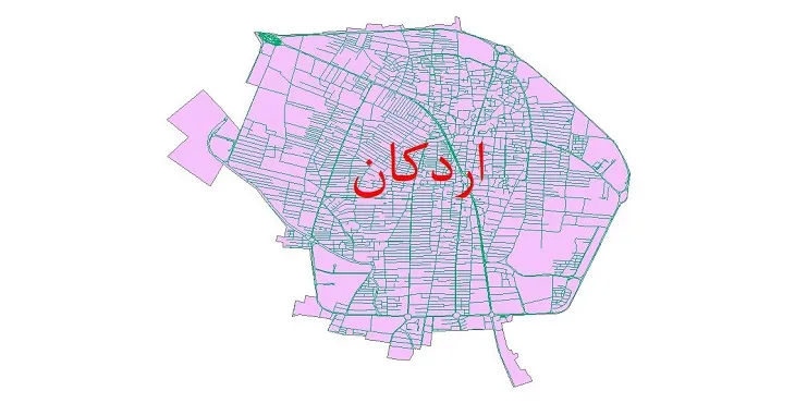 دانلود نقشه شیپ فایل شبکه معابر شهر اردکان یزد