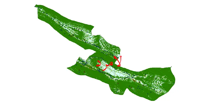 دانلود نقشه های شیپ فایل شهرستان لامرد + کاملترین لایه GIS