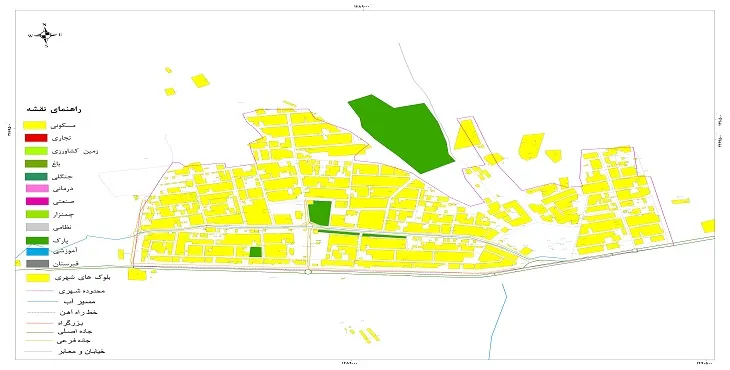 نقشه شیپ فایل (GIS) شهر علی اکبر 1404 + عکس با کیفیت