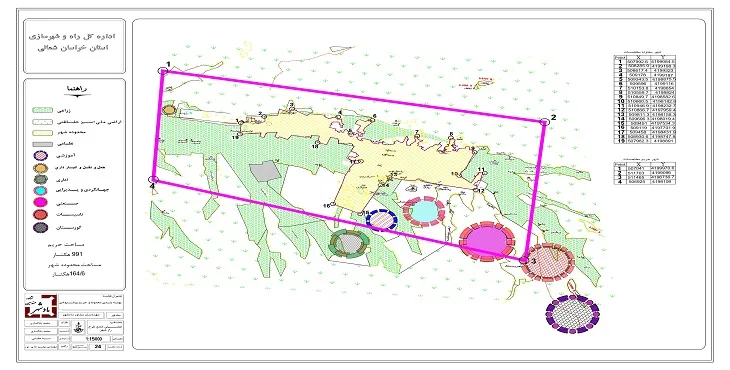نقشه محدوده و حریم شهر راز | کیفیت بالا