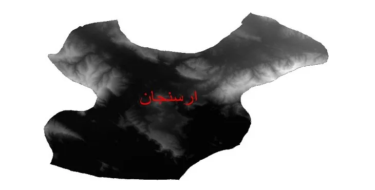دانلود نقشه دم (DEM) شهرستان ارسنجان | دقت 30 متر