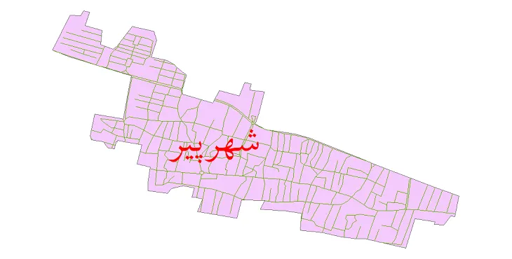 دانلود نقشه شیپ فایل شبکه معابر شهر پیر