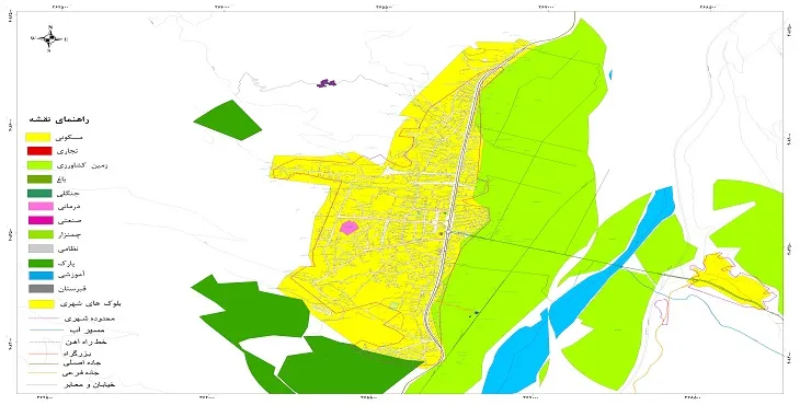 نقشه شیپ فایل (GIS) شهر رستم آباد 1405 + عکس با کیفیت