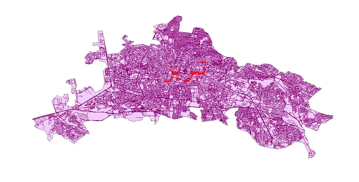 دانلود نقشه شیپ فایل شبکه معابر شهر تبریز