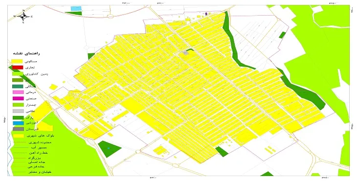 نقشه شیپ فایل (GIS) شهر صالحیه 1404 + عکس با کیفیت