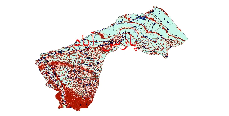 دانلود نقشه های شیپ فایل شهرستان پارس آباد + کاملترین لایه GIS