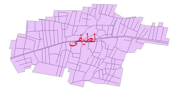 دانلود نقشه شیپ فایل شبکه معابر شهر لطیفی