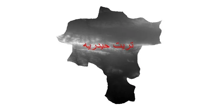 دانلود نقشه دم (DEM) شهرستان تربت حیدریه | دقت 30 متر