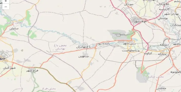 دانلود نقشه شهرستان لنجان + pdf با کیفیت بالا