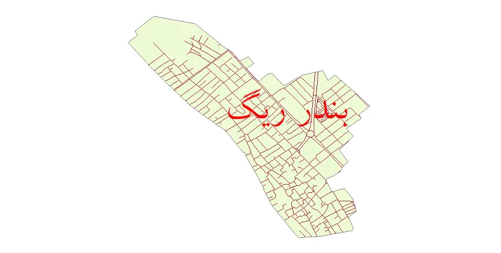 دانلود نقشه شیپ فایل شبکه معابر شهر بندر ریگ