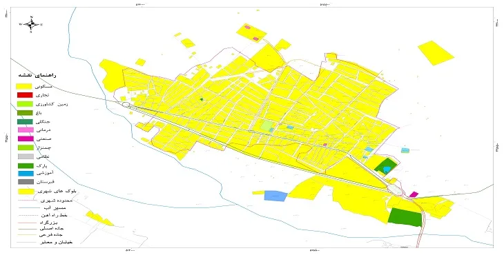 جدیدترین نقشه شهر باشت | قابل چاپ + کیفیت بالا