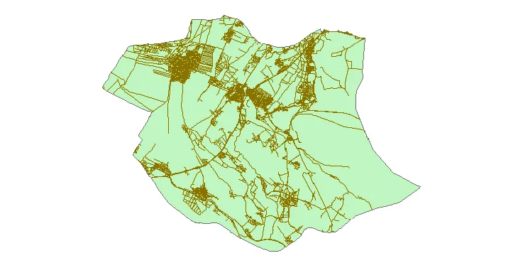 جدیدترین نقشه شیپ فایل راه های شهرستان فلاورجان + PDF