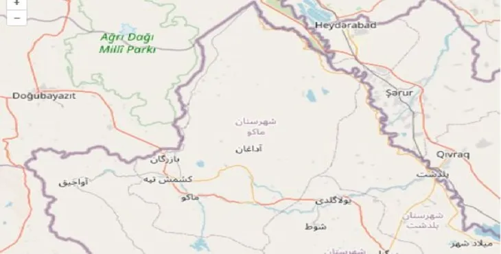 دانلود نقشه شهرستان ماکو + pdf با کیفیت بالا