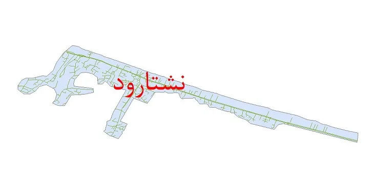 دانلود نقشه شیپ فایل شبکه معابر شهر نشتارود