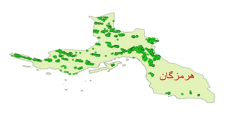 دانلود نقشه شیپ فایل کیفیت آب چاه های استان هرمزگان