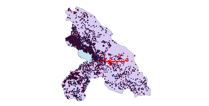 دانلود نقشه جمعیت نقاط شهری و روستایی شهرستان مشهد از سال 1335 تا 1395