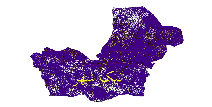 دانلود نقشه های شیپ فایل شهرستان نیک شهر + کاملترین لایه GIS