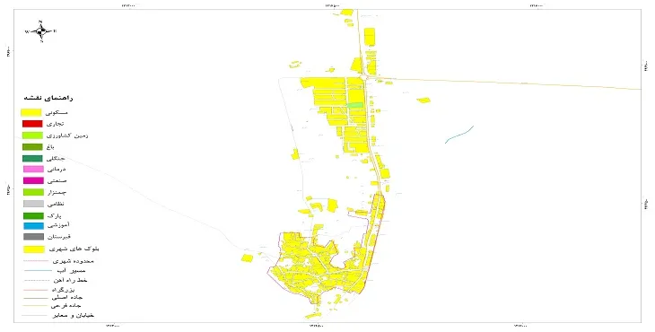نقشه شیپ فایل (GIS) شهر کدکن 1404 + عکس با کیفیت