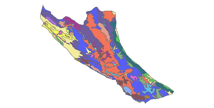 بروزترین نقشه شیپ فایل کاربری اراضی شهرستان دنا + PDF