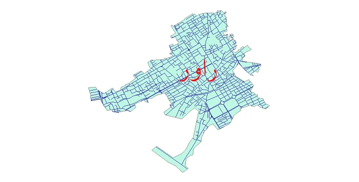 دانلود نقشه شیپ فایل شبکه معابر شهر راور