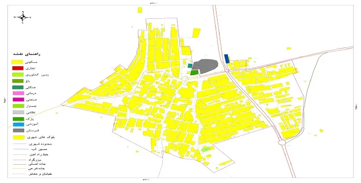 نقشه شیپ فایل (GIS) شهر سفیددشت 1404 + عکس با کیفیت