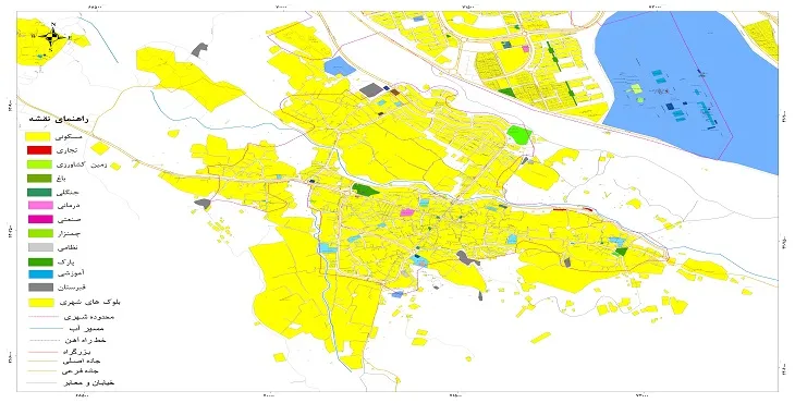 نقشه شیپ فایل (GIS) شهر اسکو 1404 + عکس با کیفیت