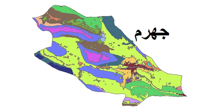 بروزترین نقشه شیپ فایل کاربری اراضی شهرستان جهرم + PDF