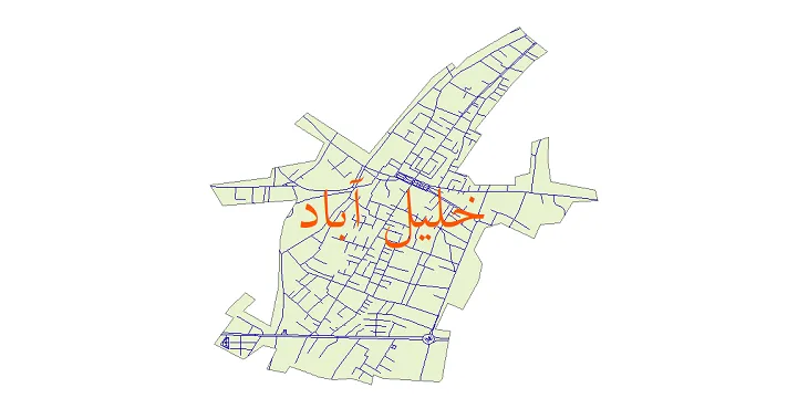 دانلود نقشه شیپ فایل شبکه معابر شهر خلیل آباد